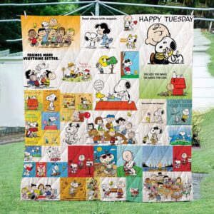 Peanuts Happy Family 3D Quilt  Quilt
